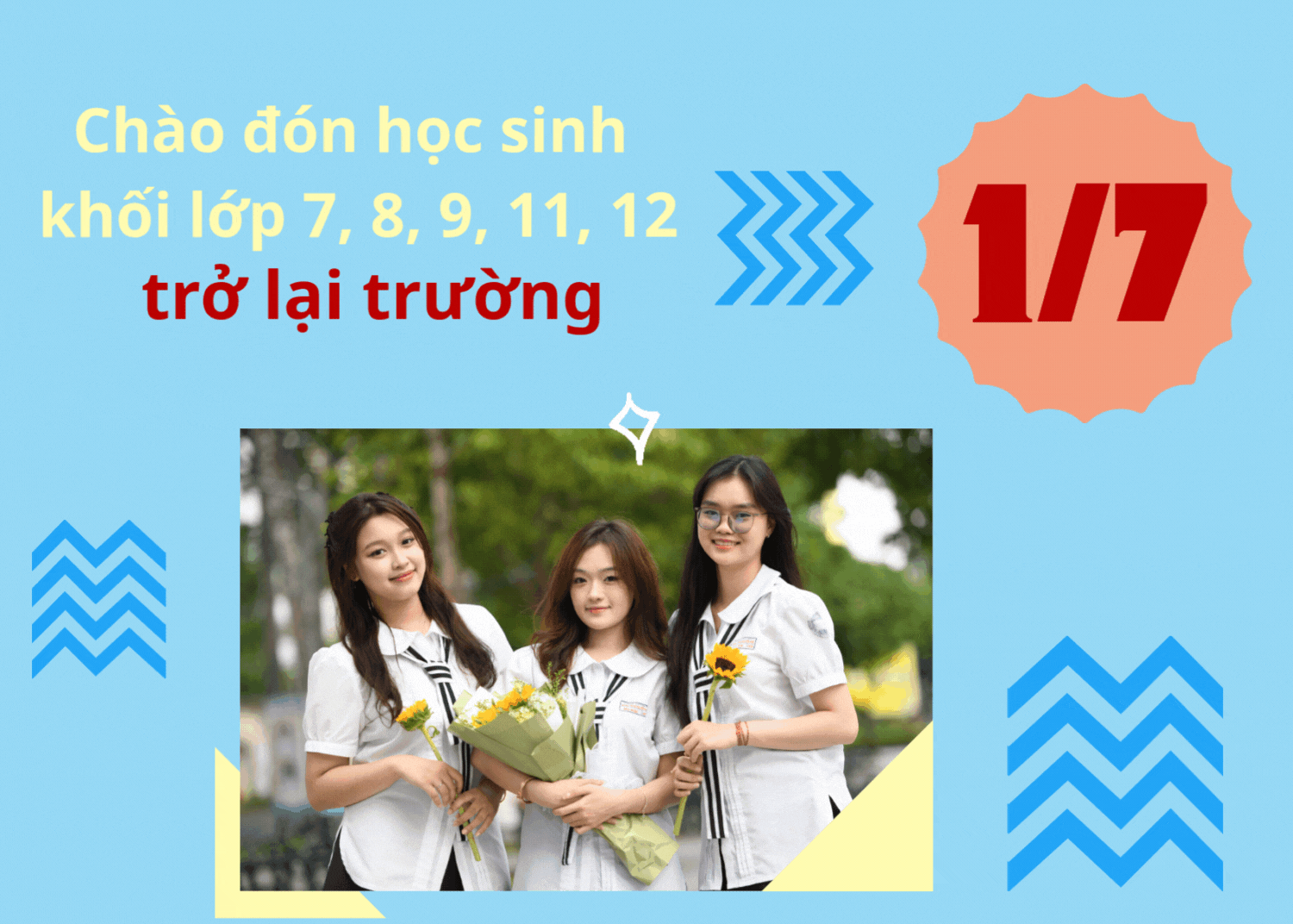 Chào đón học sinh trở lại trường