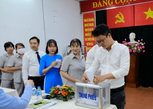 ĐẠI HỘI CÔNG ĐOÀN CƠ SỞ TRƯỜNG THCS, THPT QUANG TRUNG NGUYỄN HUỆ NHIỆM KỲ 2023 - 2028
