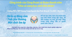 Công trình "Chia sẻ cùng học sinh khó khăn" của Công đoàn và Đoàn Thanh niên