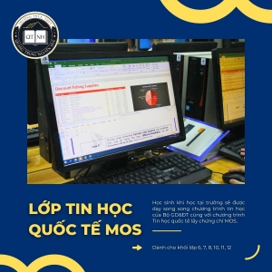 TRƯỜNG THCS, THPT QUANG TRUNG NGUYỄN HUỆ TỔ CHỨC DẠY TIN HỌC QUỐC TẾ IC3, CHỨNG CHỈ MOS